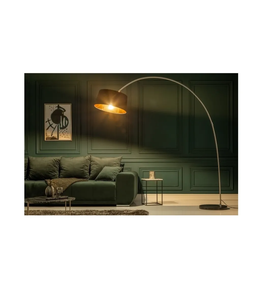 Invicta Interior Lampa Podłogowa Forma czarno złota