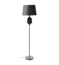Zona-Design Lampa podłogowa HEMLA 156 cm szklana czarno szara