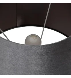 Zona-Design Lampa podłogowa HEMLA 156 cm szklana czarno szara