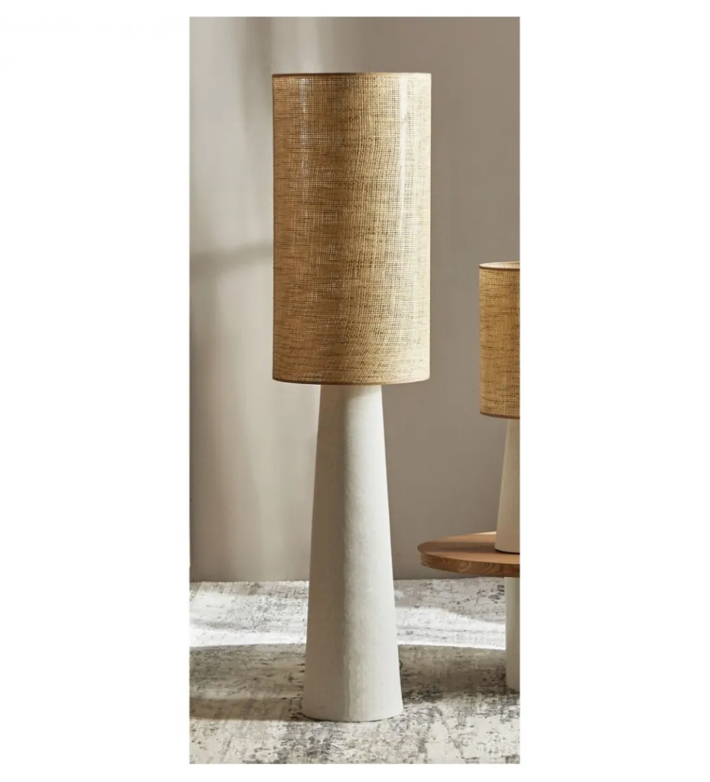 Imeri Lampa podłogowa HERACLES 143 cm ceramika ratan
