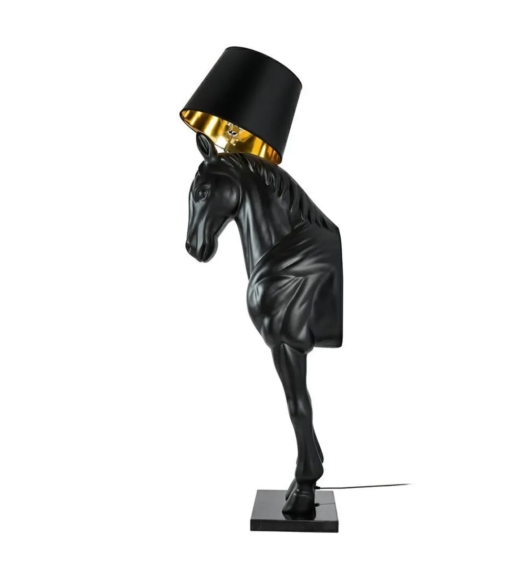 Zona-Design Lampa podłogowa Horse Stand M czarna