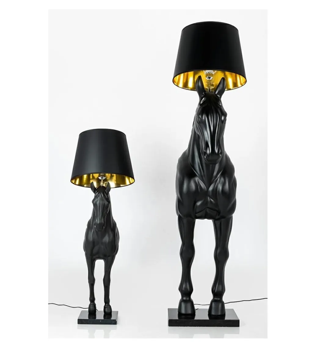 Zona-Design Lampa podłogowa Horse Stand M czarna