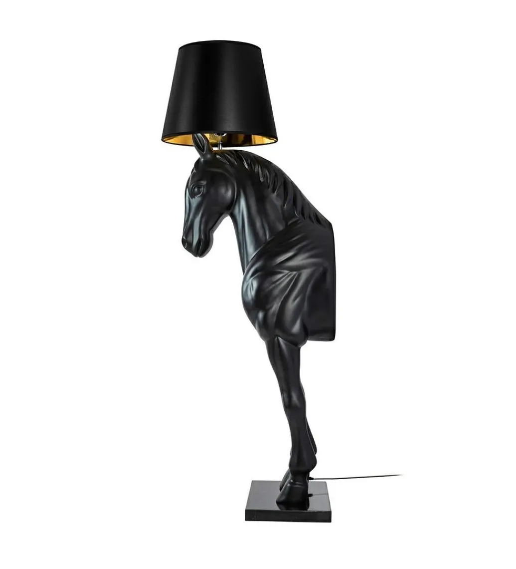 Zona-Design Lampa podłogowa Horse Stand M czarna