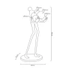 Zona-Design Lampa podłogowa HUMAN 180 cm czarna