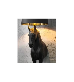 Invicta Interior Lampa podłogowa Koń Horse Black Beauty czarna