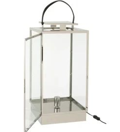 J-Line Lampa podłogowa LATARNIA 76 cm srebrna