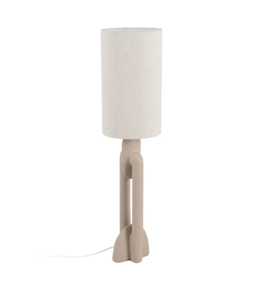 Zona-Design Lampa podłogowa LEKATU 142 cm kremowa