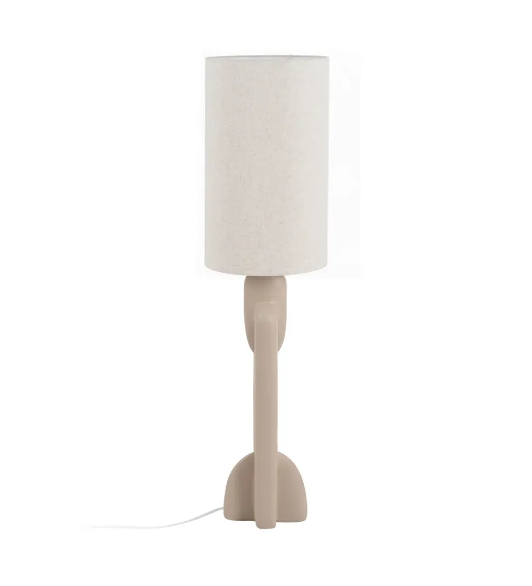 Zona-Design Lampa podłogowa LEKATU 142 cm kremowa
