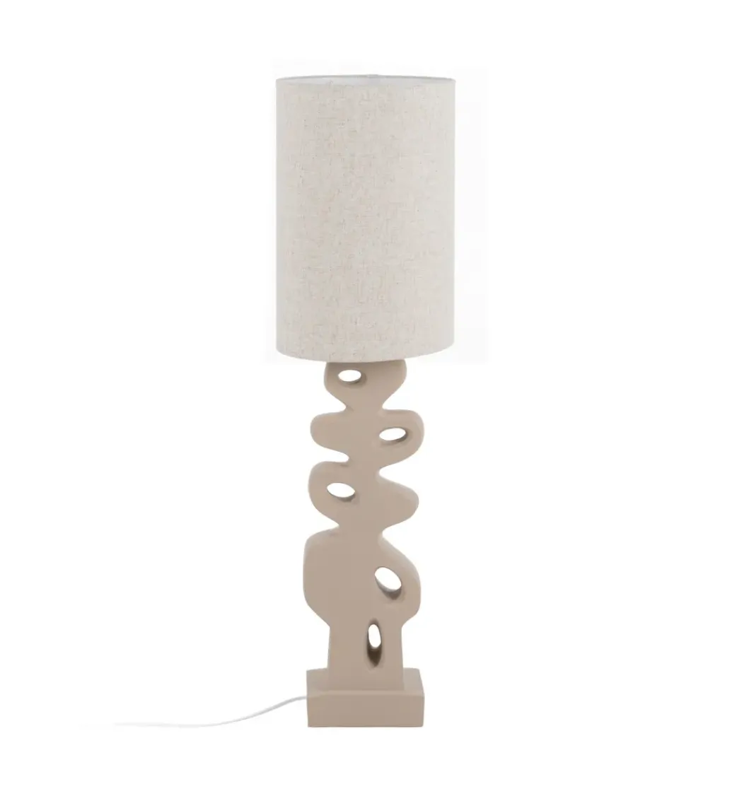 Zona-Design Lampa podłogowa LEKATU 127 cm kremowa