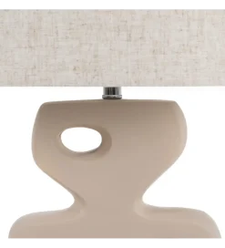 Zona-Design Lampa podłogowa LEKATU 127 cm kremowa