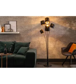 Invicta Interior Lampa podłogowa Levels 178 cm czarno złota