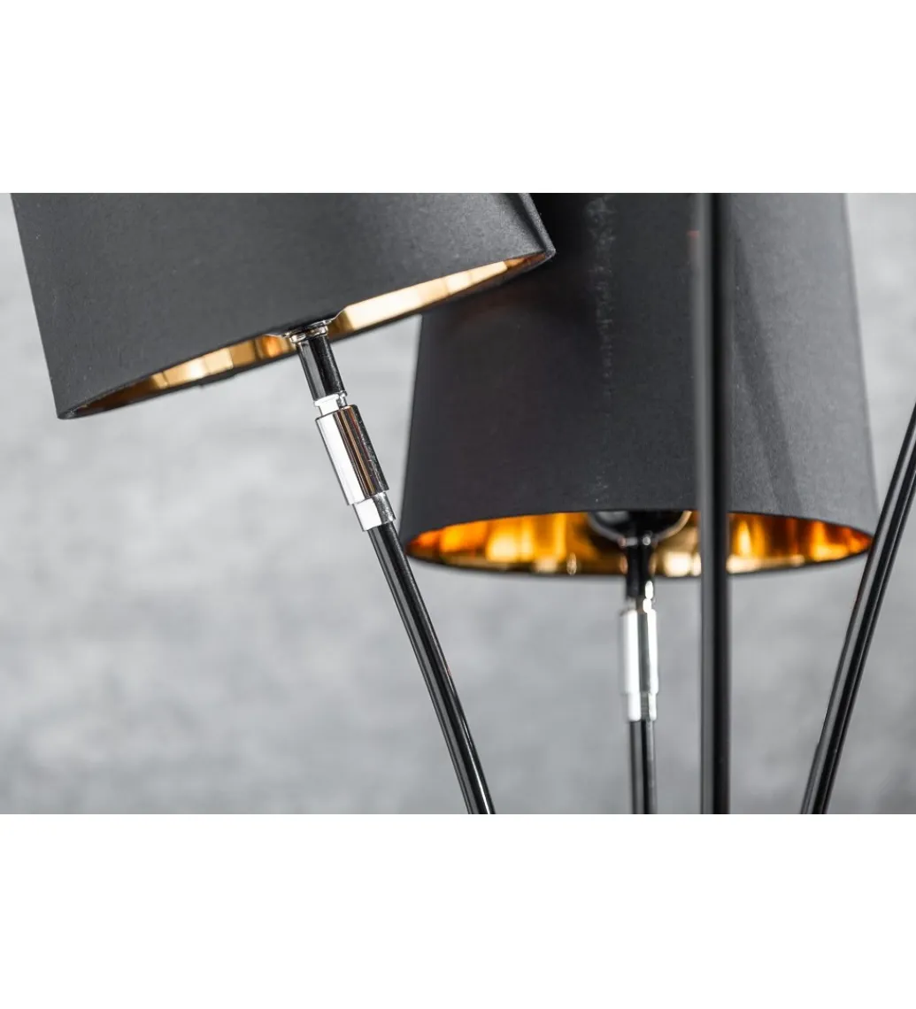 Invicta Interior Lampa podłogowa Levels 178 cm czarno złota