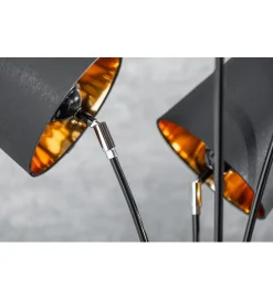 Invicta Interior Lampa podłogowa Levels 178 cm czarno złota