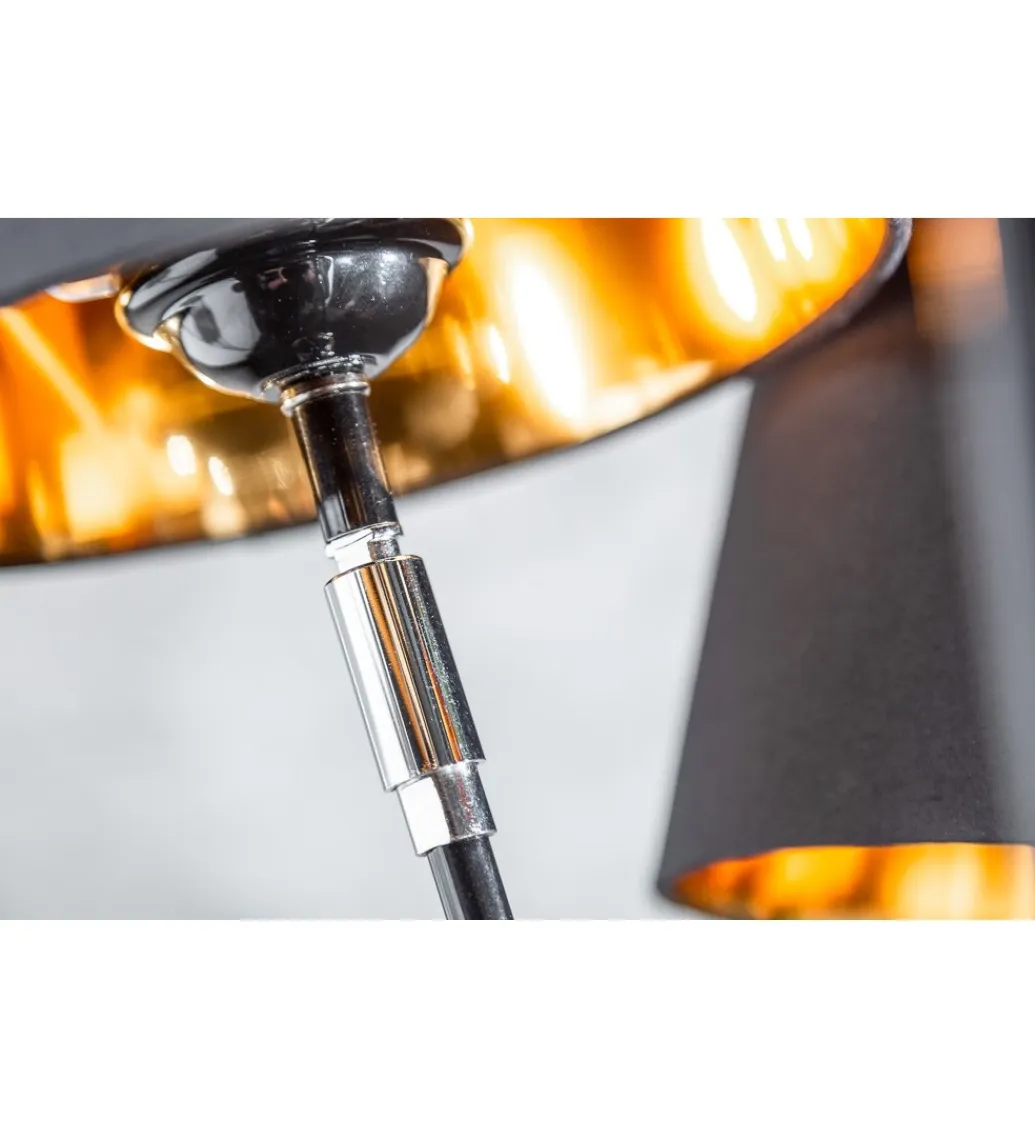 Invicta Interior Lampa podłogowa Levels 178 cm czarno złota