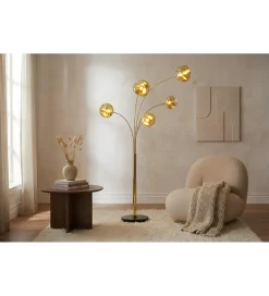 Invicta Interior Lampa podłogowa LIQUID DIAMOND 202 cm złota