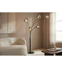 Invicta Interior Lampa podłogowa LIQUID DIAMOND 202 cm szara