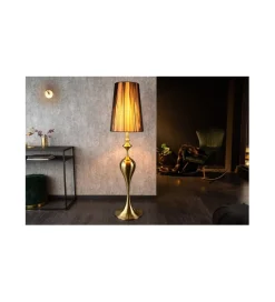 Invicta Interior Lampa podłogowa Lucie 160 cm czarno złota