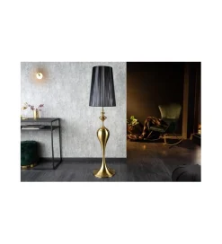 Invicta Interior Lampa podłogowa Lucie 160 cm czarno złota