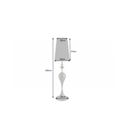 Invicta Interior Lampa podłogowa Lucie 160 cm czarno złota