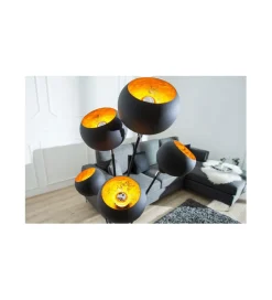 Invicta Interior Lampa podłogowa Magma 170cm czarne złoto