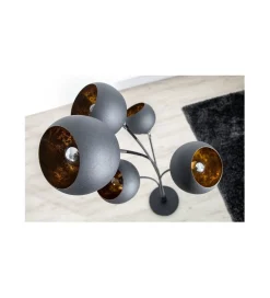 Invicta Interior Lampa podłogowa Magma 170cm czarne złoto