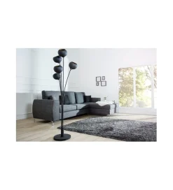 Invicta Interior Lampa podłogowa Magma 170cm czarne złoto
