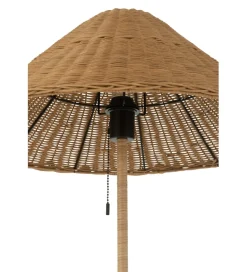 J-Line Lampa podłogowa MERTAN 154 cm rattan czarna