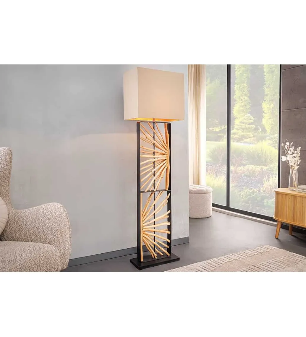 Invicta Interior - przedsprzedaż Lampa podłogowa OMAR 165 cm beżowa