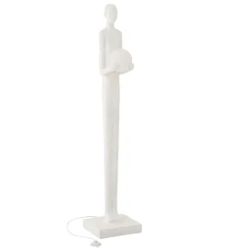 J-Line Lampa podłogowa PERSON 151 cm biała