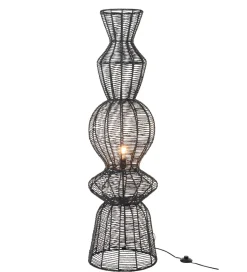 J-Line Lampa podłogowa ROPEAN 135 cm czarna