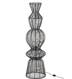 J-Line Lampa podłogowa ROPEAN 135 cm czarna