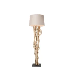 KDesign Lampa podłogowa SCULTRA drewno akacja