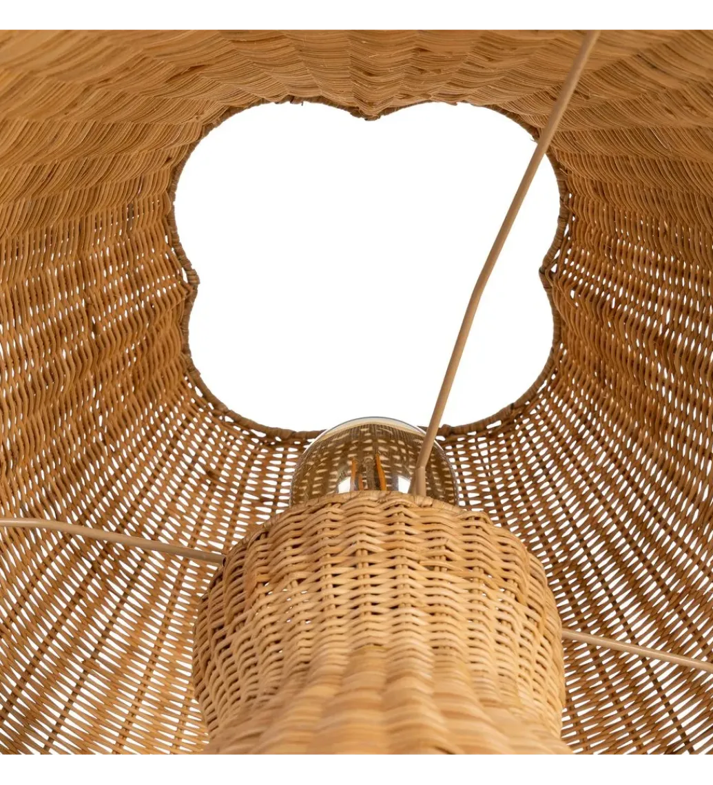 Zona-Design Lampa podłogowa SEULO 138 cm rattanowa