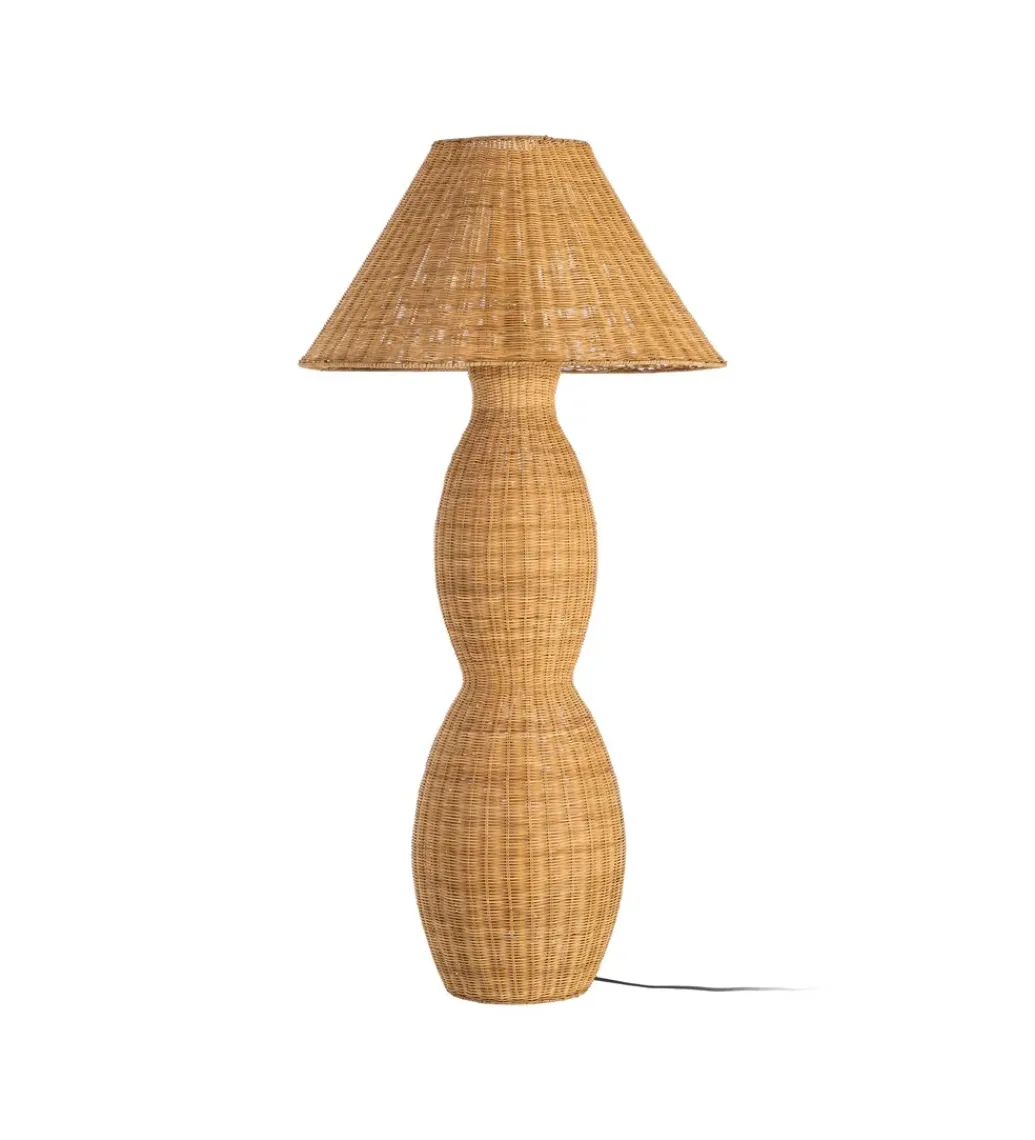 Zona-Design Lampa podłogowa SEULO 138 cm rattanowa