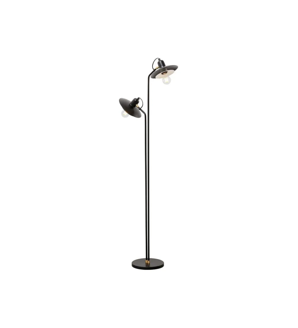 KDesign Lampa podłogowa SPEAKER DUO 149 cm czarna