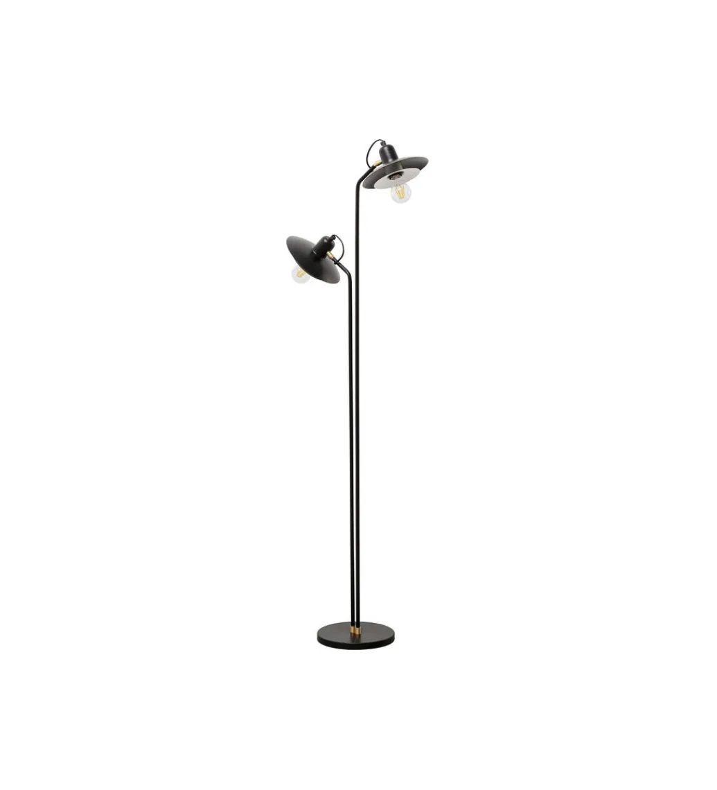KDesign Lampa podłogowa SPEAKER DUO 149 cm czarna