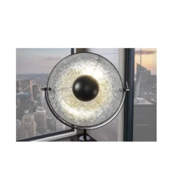 Invicta Interior Lampa podłogowa Studio 146 cm czarno srebrna
