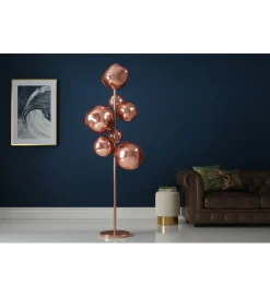 Invicta Interior - przedsprzedaż Lampa stojąca LIQUID DIAMOND 170 cm stalowa miedź