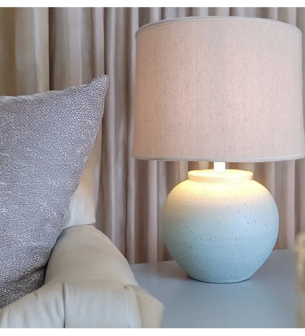 Exclusivas Lampa stołowa ABARLE ceramika antyczna biel