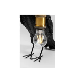 KDesign Lampa stołowa Animal Crow 34 cm czarna