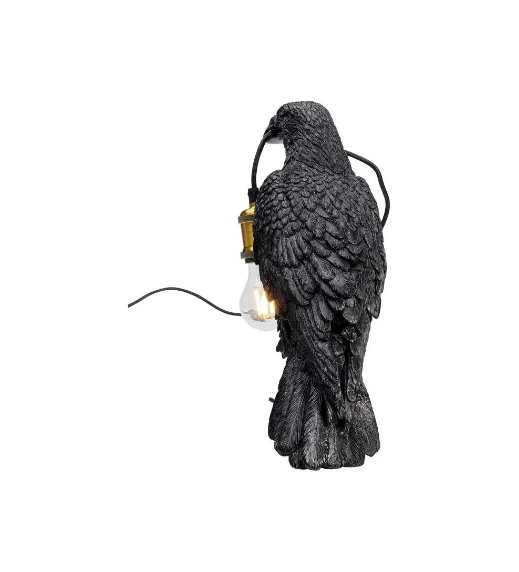 KDesign Lampa stołowa Animal Crow 34 cm czarna