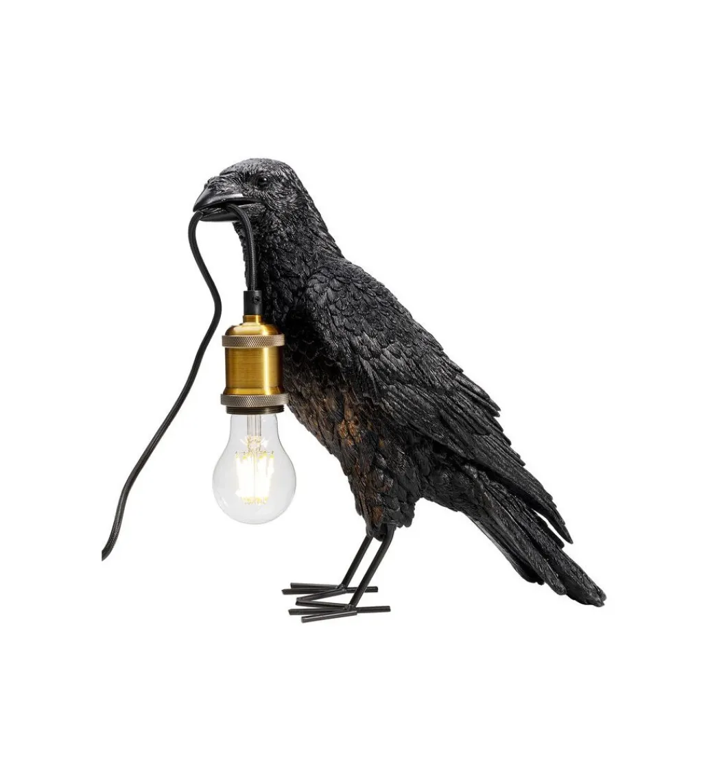 KDesign Lampa stołowa Animal Crow 34 cm czarna