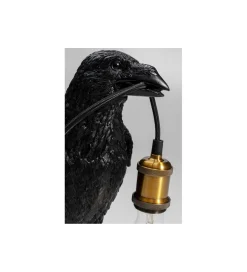 KDesign Lampa stołowa Animal Crow 34 cm czarna