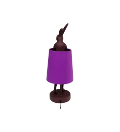 KDesign Lampa stołowa Animal Rabbit 50 cm czerwono fioletowa
