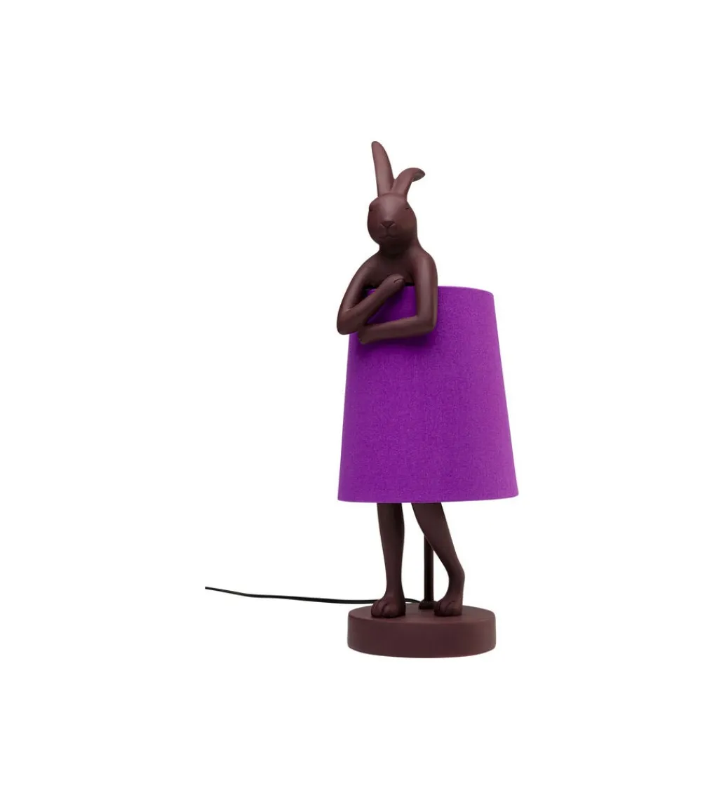 KDesign Lampa stołowa Animal Rabbit 50 cm czerwono fioletowa