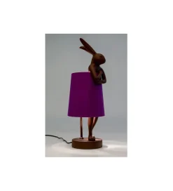 KDesign Lampa stołowa Animal Rabbit 50 cm czerwono fioletowa