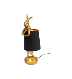 KDesign Lampa stołowa Animal Rabbit 50 cm złoto czarna