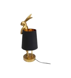 KDesign Lampa stołowa Animal Rabbit 50 cm złoto czarna