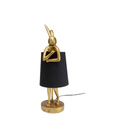 KDesign Lampa stołowa Animal Rabbit 50 cm złoto czarna