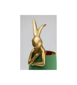 KDesign Lampa stołowa Animal Rabbit 68 cm złoto zielona